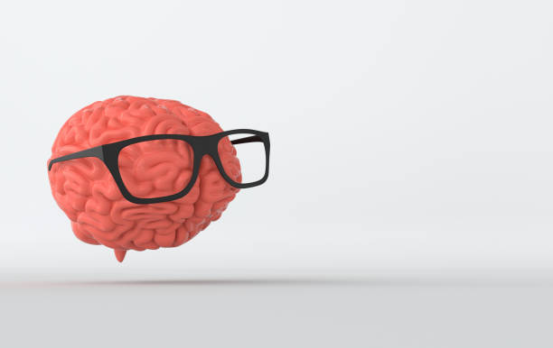 istock 3d brain in sunglasses rendering illustration template background. The concept of intelligence, brainstorm, creative idea, human mind, artificial intelligence. 1265314823