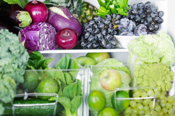 istock Purple fresh vegetables in refrigerator 1265315662