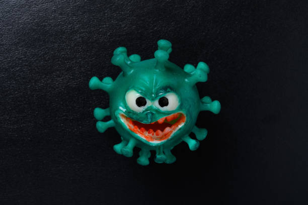 3d render.  Fuzzy creatures, each of a different color, standing beside blank signs hung on wooden posts, representing cheerful and creative designs suitable for promotional or educational purposes.