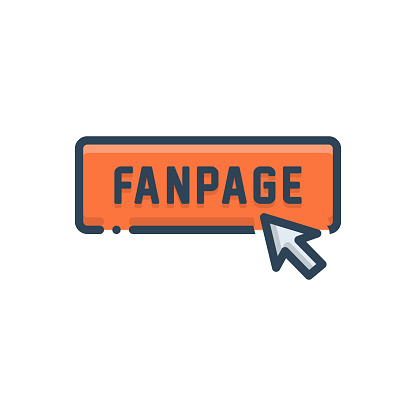 Icon for fanpage, button, click, subscribe, enrol