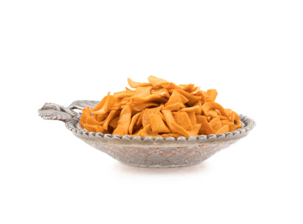 istock Indian Healthy Deep Fried Soya Chips Tea time Snack 1265335981