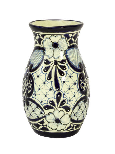 istock handmade beautiful flower vase on white background 1265337544