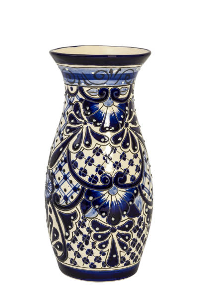 istock handmade beautiful flower vase on white background 1265337565