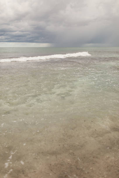 Moody Stormy Rain Clouds Over a South Florida Beach. Singer Island, Florida.