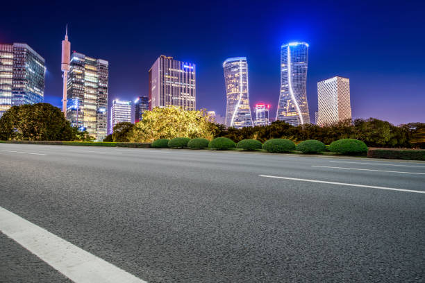 istock Urban road and urban architectural landscape 1265396820