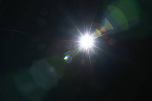 istock Abstract imitation sun starlight distant galaxy on a black background. 1265402687