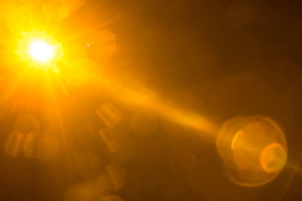 istock Abstract Natural Sun flare on the black 1265403721