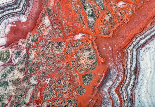 istock close-up of bright and dark red color agate structure 1265406836