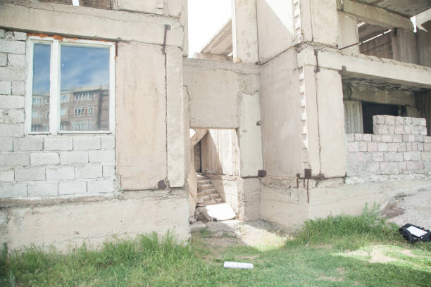 istock Unfinished house. Construction of a new home 1265406982