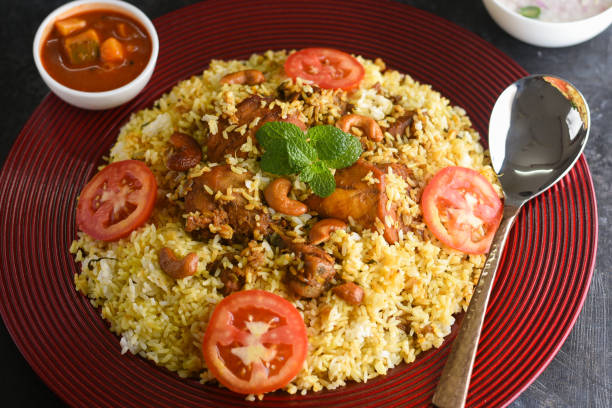 istock Kuzhimanthi or spicy Manthi Arabic chicken Biryani 1265415865