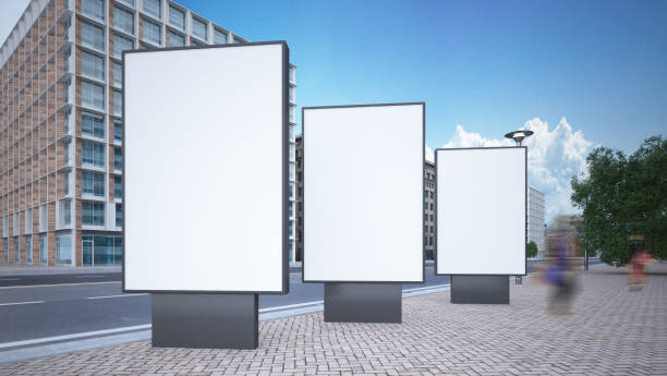 istock Three street advertising billboard mockups 1265436996
