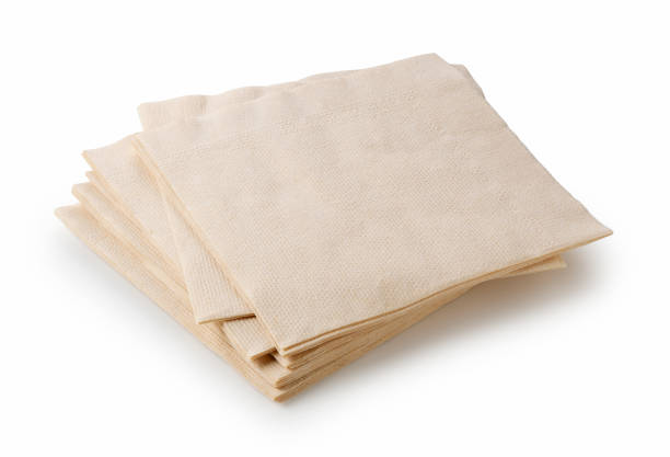 istock Paper napkins on a white background 1265439947