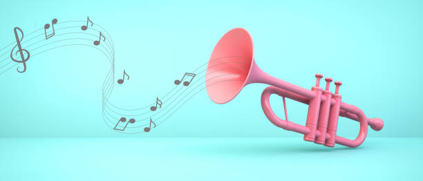 istock pink trumpet with pentagram 1265440254
