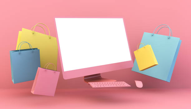 istock floating computer and shopping bags 1265440373
