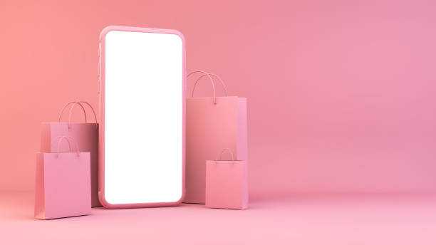 istock bank mobile with shopping bags 1265440384