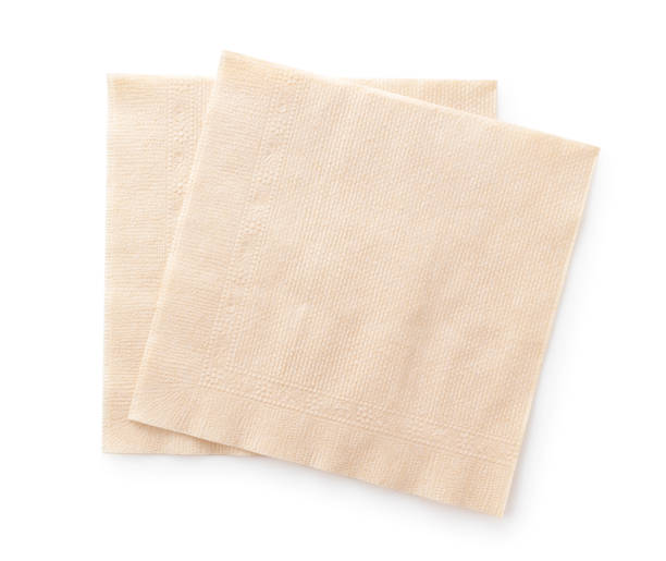 istock Paper napkins on a white background 1265440768