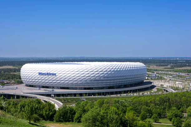 Munich / Germany - October 2018: Allianz Arena, home stadium of Bayern Munich football team