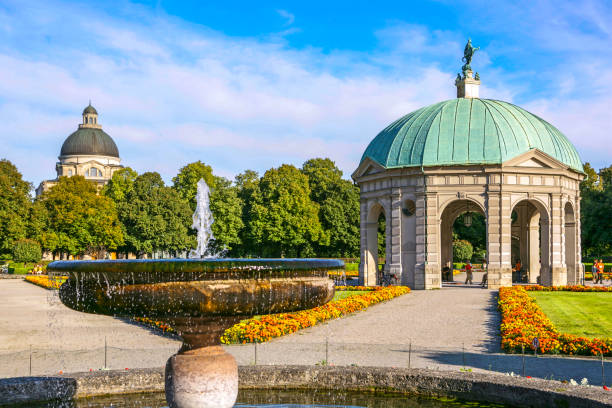 temple of diana in the hofgarten, munich, bavaria - diana pavilion imagens e fotografias de stock