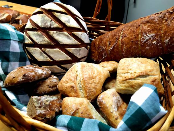 istock Artisan Bread Loaves Collection with Buns and Rolls 1265465249