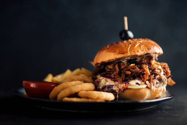 istock Burger at fast food restaurant. 1265469550