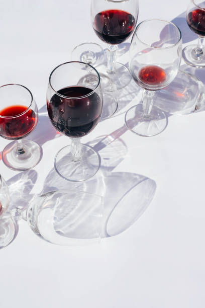 istock Wine of different varieties in glasses on a white background. 1265469762