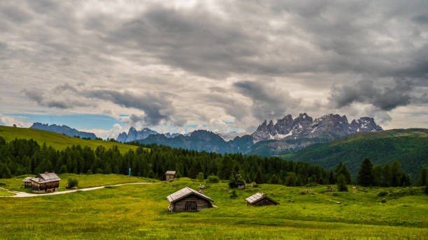 istock Mount Catinaccio view, Dolomites, Italy 1265474820