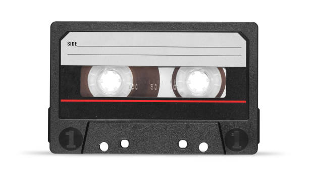 istock Old audio tape compact cassette with blank label isolated 1265485108