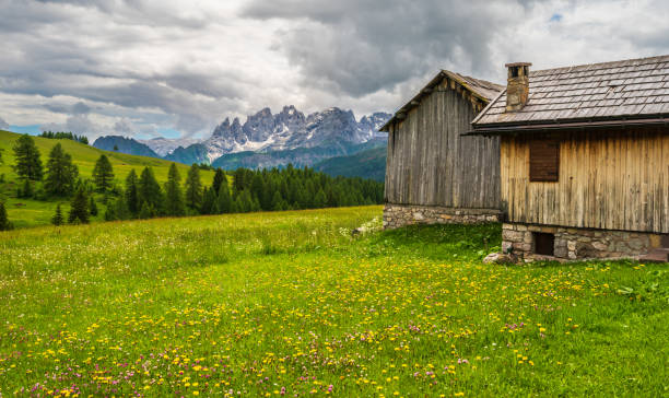 istock Mount Catinaccio view, Dolomites, Italy 1265485662