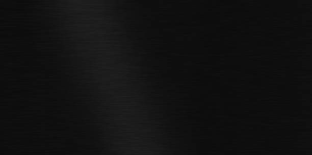 istock Polished black metal background. Striped abstract texture 1265486722