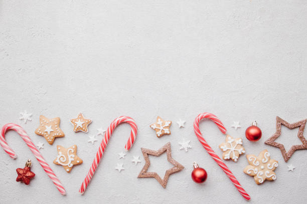 istock Christmas and New Year greeting card mockup 1265489431