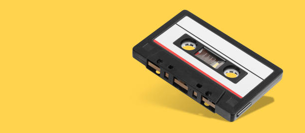 istock Old black audio tape compact cassette record 1265498915