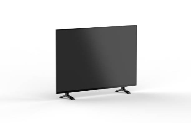 istock Smart TV mockup template on isolated white background, 3d illustration 1265507606