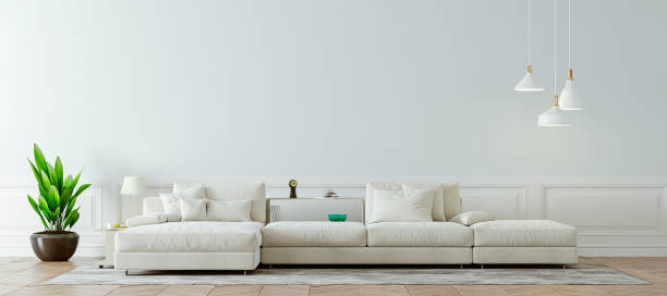 istock 3d render of beautiful clean interior with sofa 1265542362