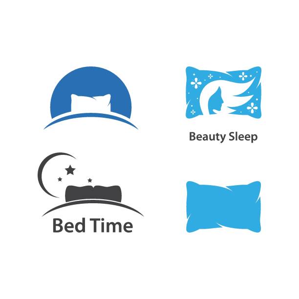 Bed and pillow Bed and pillow stock illustration vector design bed frame stock illustrations