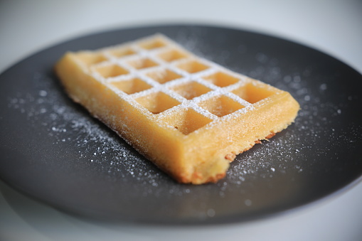 gaufre de bruxelles - brussels waffle with ice sugar