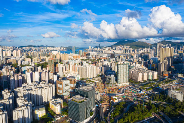 istock Crowded apartment block in Kowloon, Hong Kong 1265544919
