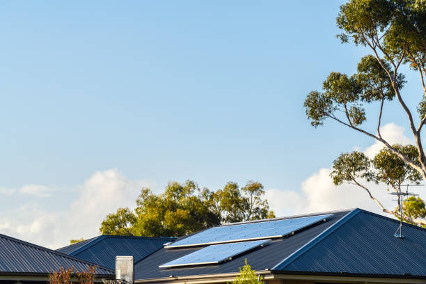 istock Solar panels on Australian house roof 1265546629