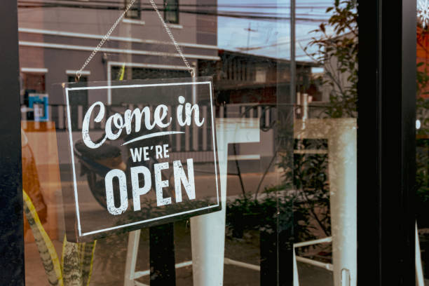 istock Text on vintage black sign 