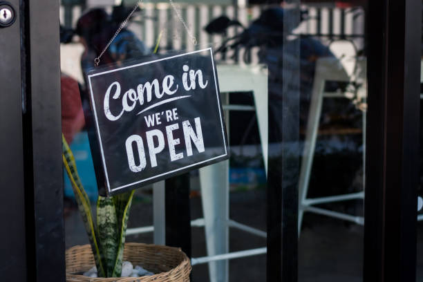 istock Text on vintage black sign 