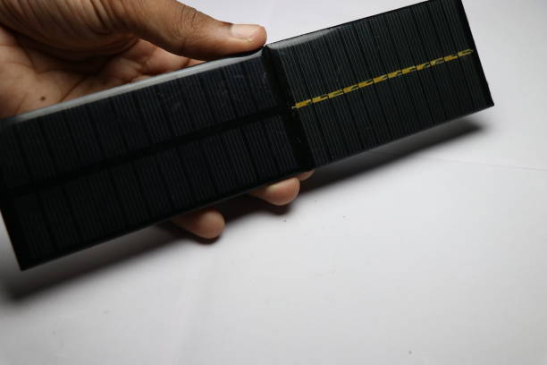 istock Solar cell or solar panel which is electronic device used in converting solar energy to electrical energy,used in making solar powered electronic gadgets 1265552445