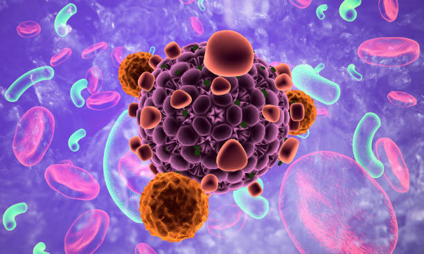 istock Human Virus, microscopic view of virus 1265553649