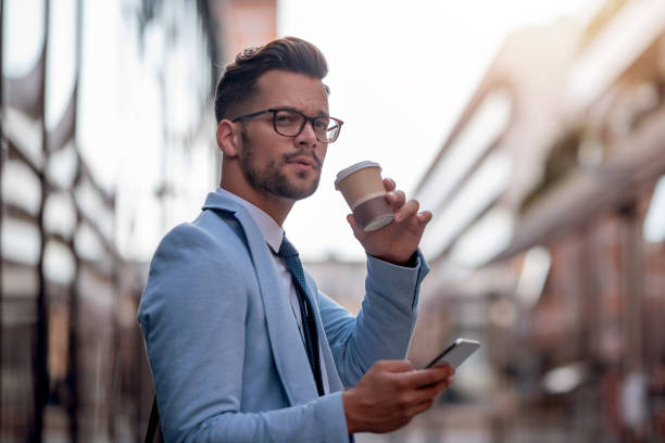 istock Attractive young businessman outdoors 1265557165
