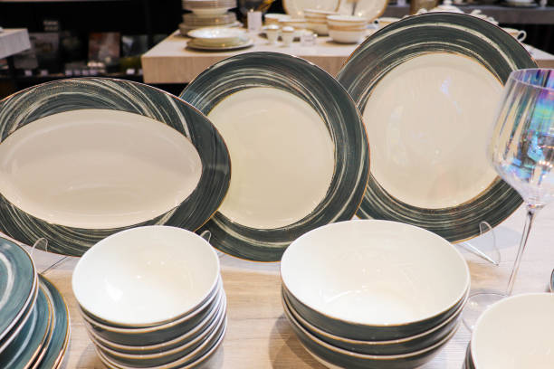 istock plates and dishes. a set of porcelain dishes. festive table setting 1265582312