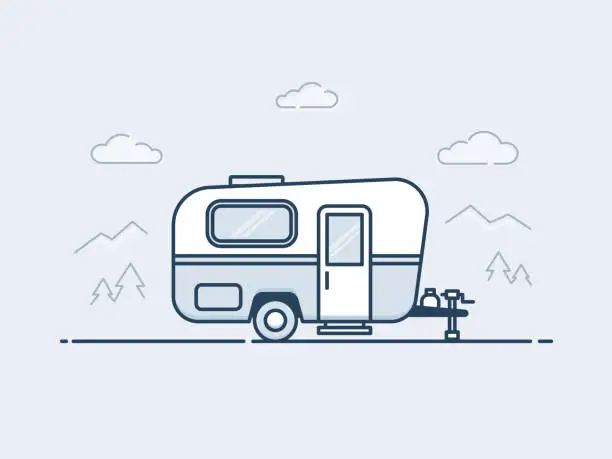 Vector illustration of camper