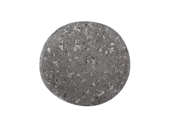 istock Grey round ball stone pebbles, isolated on white background 1265587627