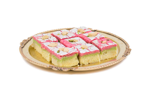 istock Indian Sweet Dryfruit Barfi on White Background 1265594026