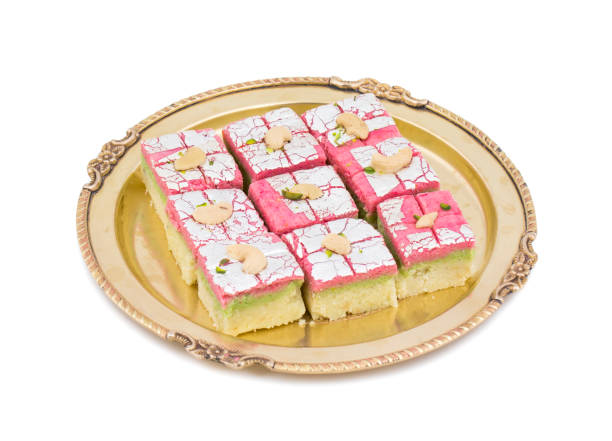 istock Indian Sweet Dryfruit Barfi on White Background 1265594349
