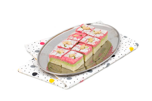 istock Indian Sweet Dryfruit Barfi on White Background 1265594423