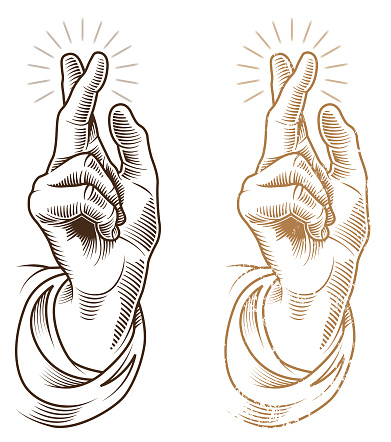 A hand making a blessing symbol