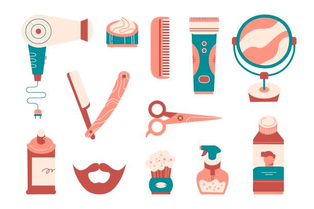 Set Of Tools. Barber Shop. Cartoon Vector Illustration Stock Clipart |  Royalty-Free | FreeImages